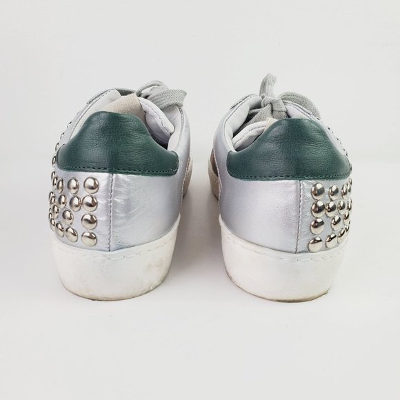 Meline, Camo Rivets All Leather Lace-up Sneaker, Sz 6M - Picture 3 of 8